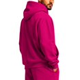 thumbnail image 4 of Rexolia Mens Full Zip Hoodie Long Sleeve Solid Color Plain Hooded Sweatshirt Casual Track Jacket Fall Spring Lightweight Hot Pink L, 4 of 5