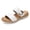 White, variant on Littleplum Women's Arch Support Sandals Wide Leather Strap Casual Summer Beach Sandals for Women,Black,Size 5.5