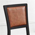 thumbnail image 5 of VECELO Set of 2 Metal Folding Chairs, High Back PU Upholstered Dining Chairs with Metal Frame, Modern Style Folding Chairs for Kitchen, Dining Room, Space Saving Design, Brown, 5 of 10