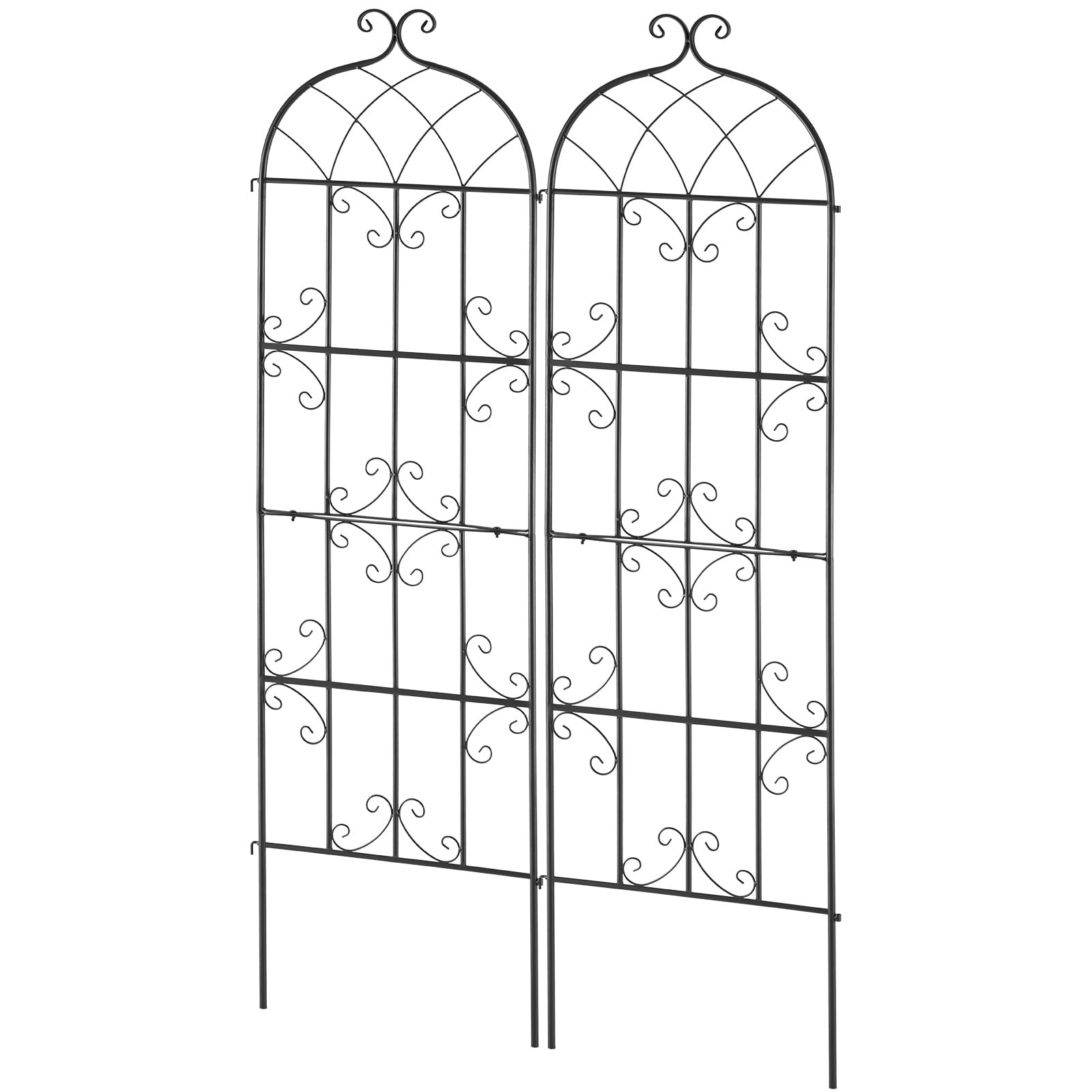 KFFKFF Garden Support Structure for Vine Plants, Dimensions 71 x 20 inches, Set of 2 Durable Metal Garden Trellis, Outdoor Support for Climbing Roses and Cucumbers, Aesthetic Clematis Trellis