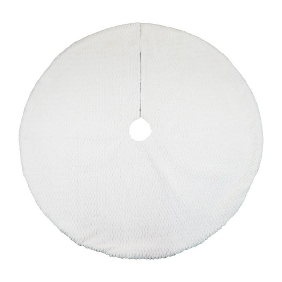 Holiday Time 48 inches White Faux Fur Tree Skirt