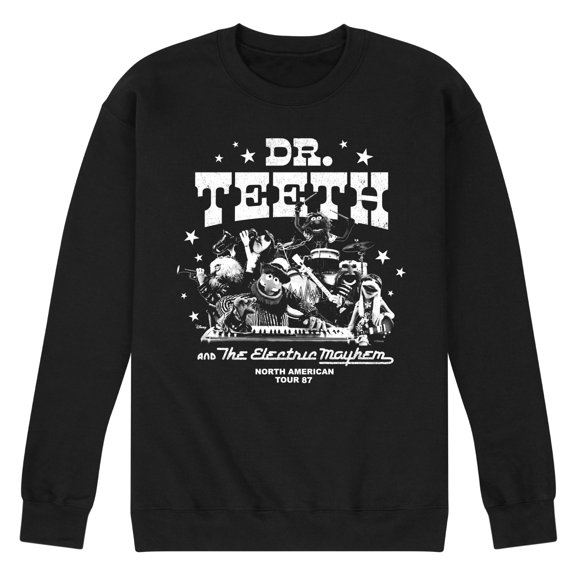 Disney The Muppets - Dr. Teeth & The Electric Mayhem Rock Band - Men's Crew Neck Fleece Pullover