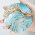 thumbnail image 2 of Style Coasters with Blue Ocean Wave Pattern Set of 6 Cork Bottom, 2 of 9