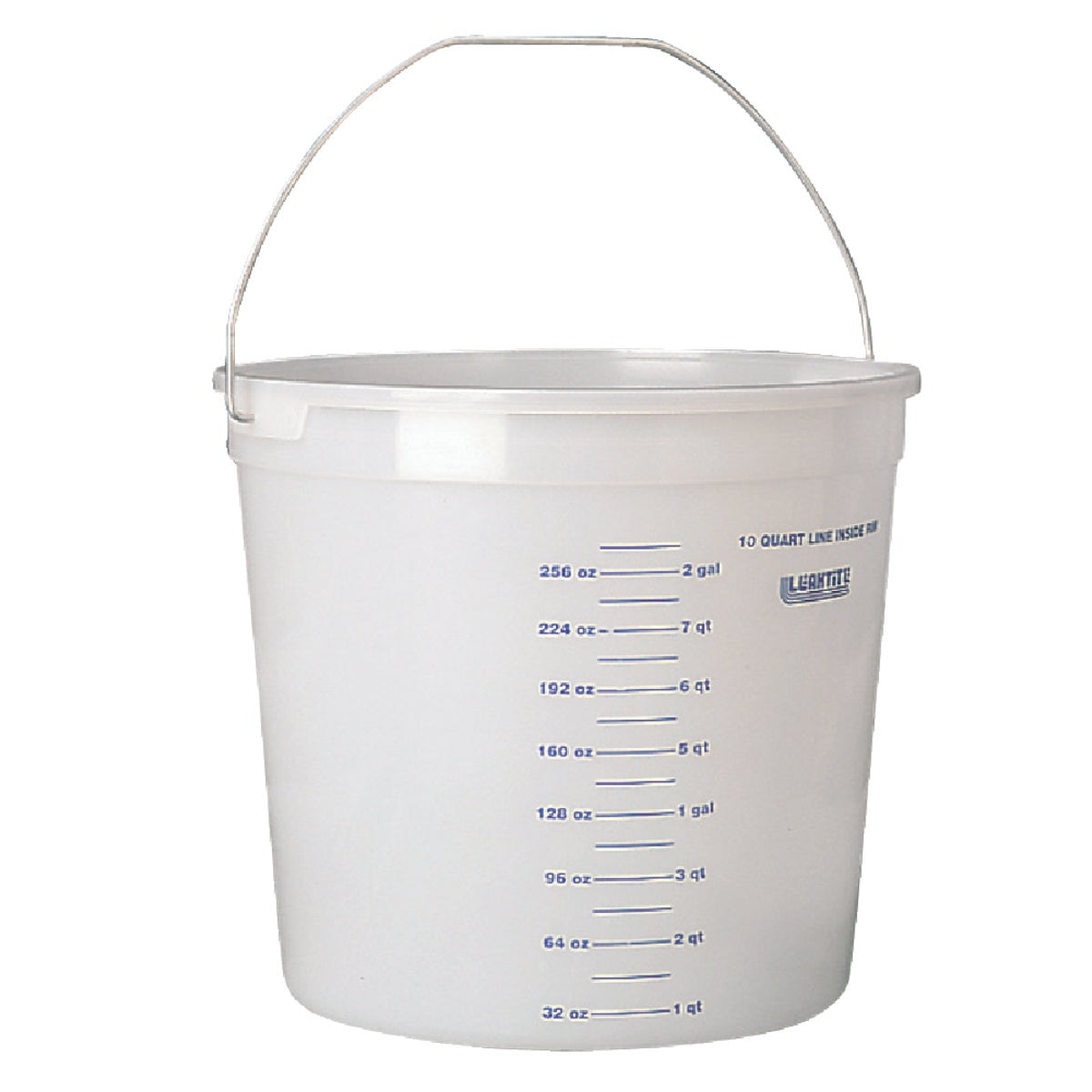 Leaktite 10 Qt. Clear Plastic Pail with Measuring Increments 10Q12NM0012