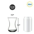 thumbnail image 2 of Pasabahce Turkish Tea Glass Cups Set of 6, Beverage Cups, Glass Drinking Glasses, 4.25 oz, 2 of 6