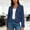 Navy, variant on Women's Work Office Blazer Stretch Lapel Collar Long Sleeve Jacket Suit Slim Fit Work Office Jacket with Pockets Solid Dressy Suit Blazer