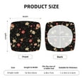 thumbnail image 5 of Gukieu Red White Flowers Print Square Cushion Cover, Elastic Strap Chair Protector, Suitable for Family Restaurant, Hotel Banquet Decorations-Four Pieces, 5 of 7
