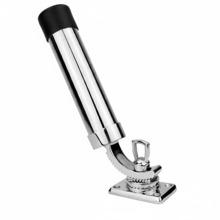 Lazsy 316 Stainless Steel Fishing Rod Holder Deck Mount Rotatable Swivel Rod Holder Stand Marine Gear Rotating Rod Holder