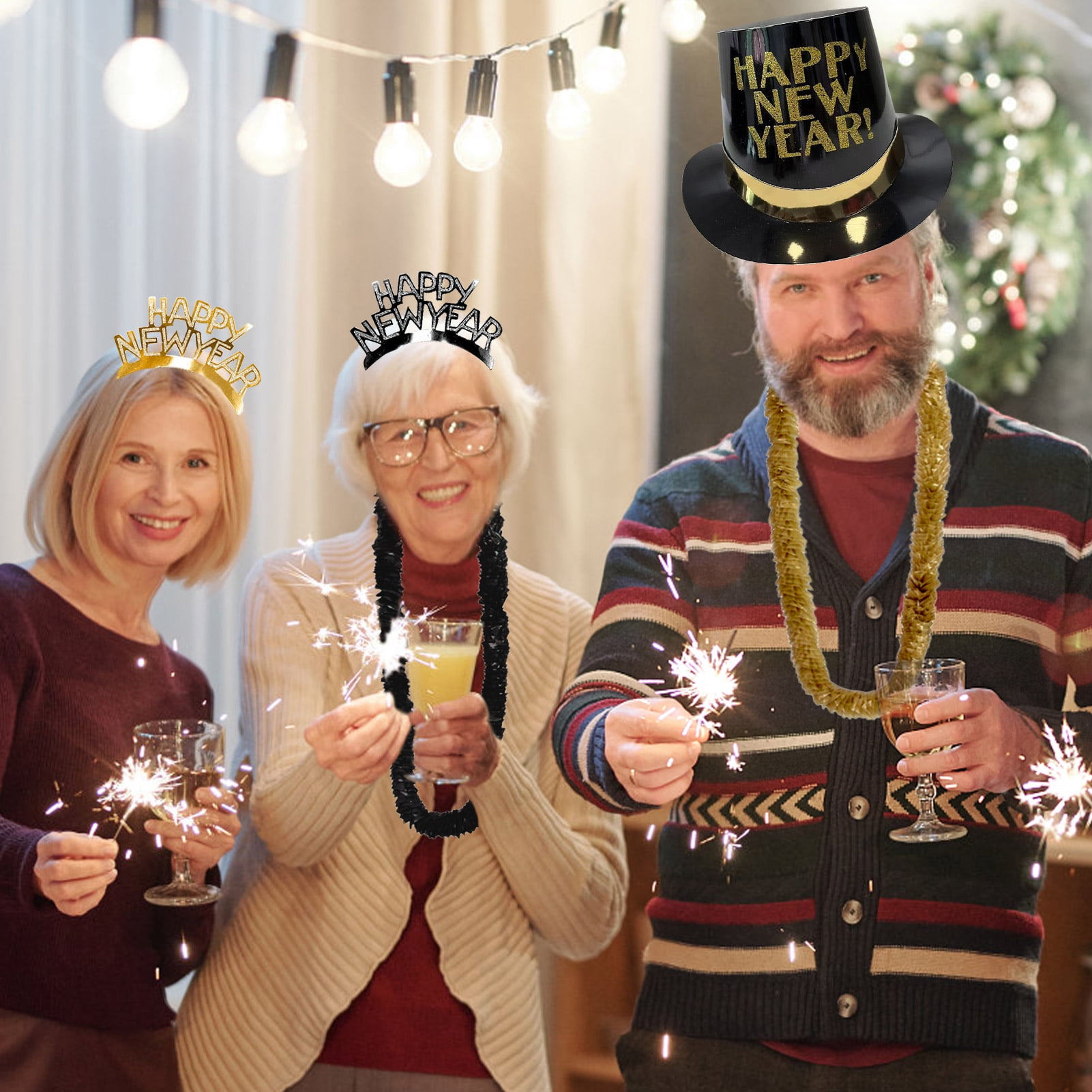 Tumao New Years Eve Party Supplies 2026, New Years Decorations 2026, Accessories includes Headband Tiara, Party Horns