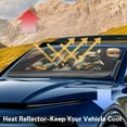 thumbnail image 3 of Yuyamidu Black Cat Car Sunshade for Windshield Easy to Install Sun Shade for Car Windshield Fashion Car Window Shade Cool Automobile Interior Accessories, 3 of 7