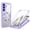 Purple, variant on Allytechgroup Clear Magnetic Case for Samsung Galaxy A17 5G with Build in Screen Protector, Anti-Yellow Bumper Shockproof Transparent Back Cover for Galaxy A17 5G, Purple