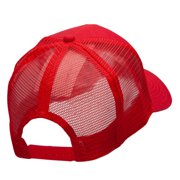 Bass Fishing Embroidered Prostyle Mesh Cap - Red OSFM