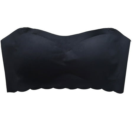 

Ice Silks Air Bra No Sliding Strapless Bra Anti-slip Wireless Padded Underwear Seamless Bra S Skin Color