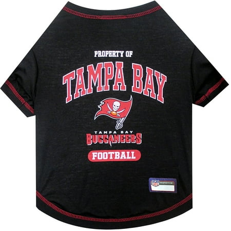 Pets First NFL Tampa Bay Buccaneers Pet T-Shirt. Licensed, Wrinkle-free, Tee Shirt for Dogs/Cats. Football Shirt