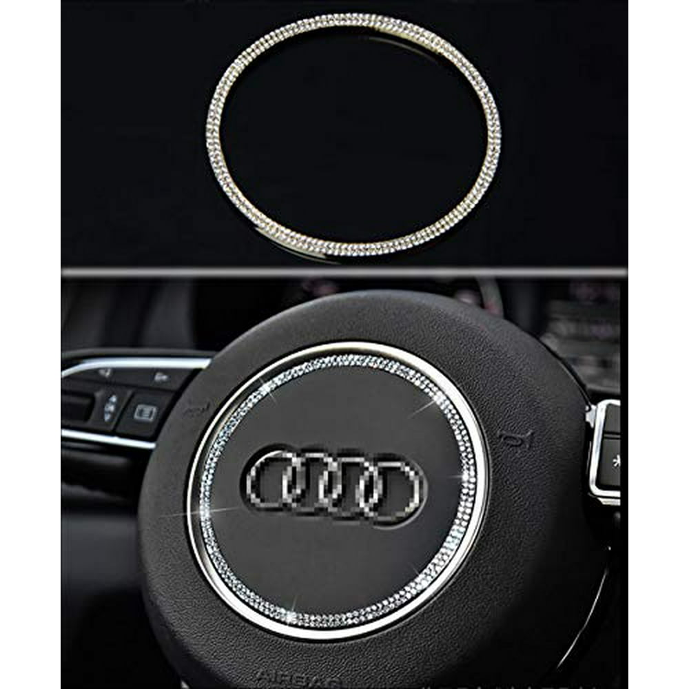 Bling Bling Car Steering Wheel Emblem Decorative Diamond Accessories