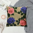 thumbnail image 2 of Vintage Rose Corduroy Pillow Home Decor Cushion Cover Sofa, Chair, Car, Office Square Pillow Cover, 2 of 5