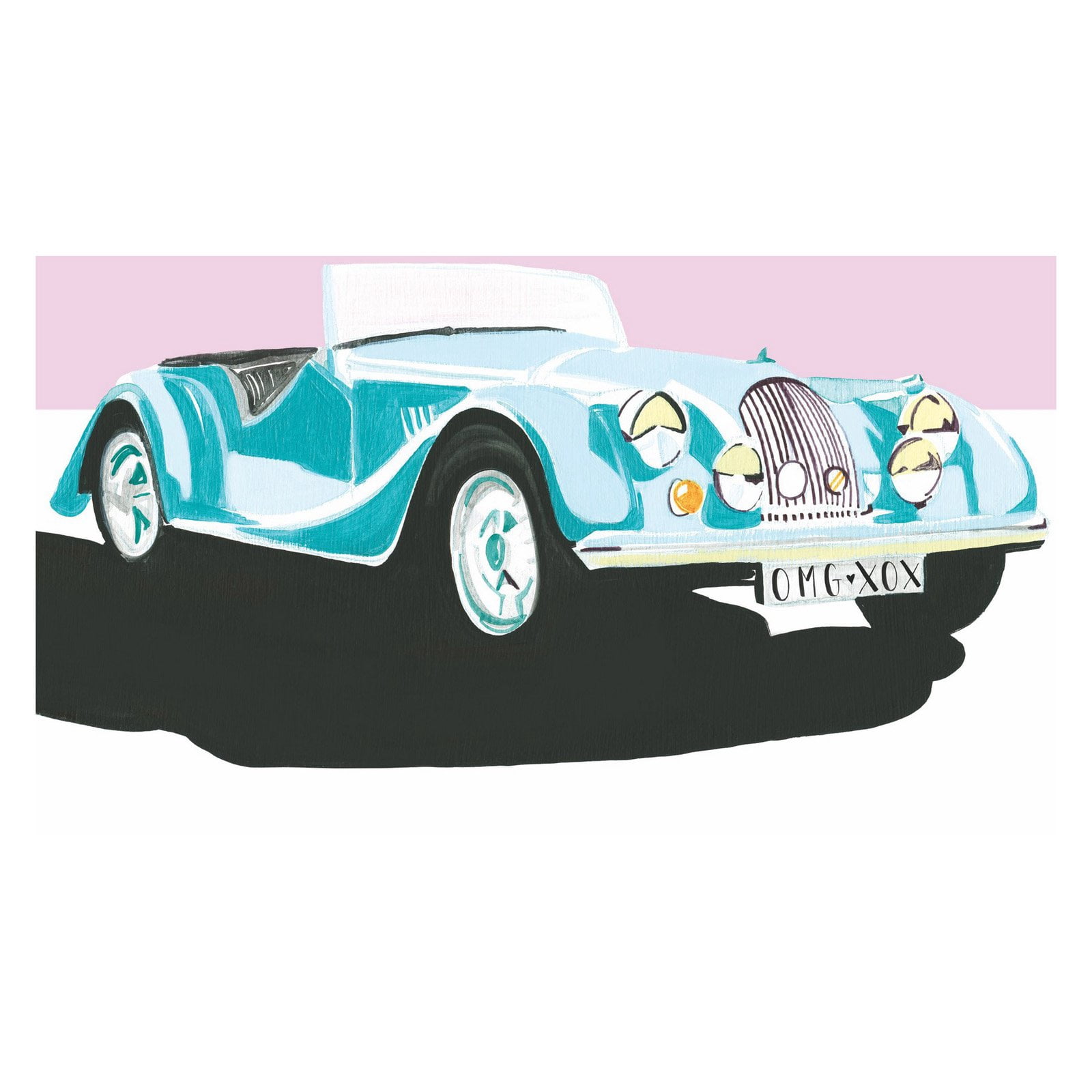Marmont Hill "Dream Car" by Molly Rosner Painting Print on Wrapped Canvas