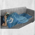 thumbnail image 6 of Fantasy Soft Flannel Fleece Throw Blanket, Fairy Tale Princess Castle with Female Pixie Sitting on Crescent Moon Dream, Cozy Plush for Indoor and Outdoor Use, 60" x 80", White Blue, by Ambesonne, 6 of 6