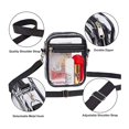 thumbnail image 2 of Bolso Bandolera Transparente para Viajes de Trabajo y Negocios para Hombres y Mujeres, negro, 22.5*17.5*6cm Rojo Verde, 2 of 4