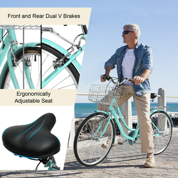 Ktaxon Urban Commuter Bike, Shimano 7 Speed, Blue - Shop