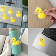 thumbnail image 4 of (3Pcs) Yellow Duck Sticker Funny Meme Cute Duck Decal, Duck Vinyl Sticker, Rubber Duck Sticker, Find The Duck Vinyl Sticker - Stickers for Laptop Water Bottle Phone Car Window Helmet 3 Inches (D1), 4 of 5