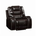 thumbnail image 3 of ACME Braylon Faux Leather Tufted Motion Recliner in Magnetite Black, 3 of 8