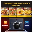 thumbnail image 3 of 26 Quart Electric Roaster Oven with Visible & Self-Basting Lid, Large Turkey Defrost Warm Function, Adjustable Temperature, Removable Pan Rack, Stainless Steel, Blue, 3 of 8