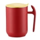 thumbnail image 1 of Tazas de acero inoxidable de doble pared de 550 ml, a prueba de fugas, evitan quemaduras, con aislamiento esmerilado, para el hogar, la cafetería y la oficina, color rojo oscuro de 550 ml., 1 of 5