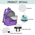 thumbnail image 4 of Butterfly White Silhouette Pattern Cute School Backpack with Padded Back and Adjustable Shoulder Straps 13.4"x11"x4.7", 4 of 5
