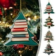 thumbnail image 1 of Colgante de libro de acrílico de doble cara para árbol de Navidad - adorno navideño de 2,5" para decoración de árbol y puerta en interior/exterior, 1 of 7