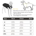 thumbnail image 2 of StlyGar Solid Black Dog Tuxedo Harness Vest, Pet Wedding Suit with Black Bow Tie, Formal Puppy Costume for Party Holiday Outdoor(L), 2 of 4