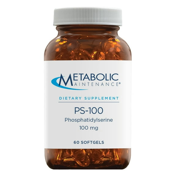 Metabolic Maintenance PS-100 Phosphatidylserine, 100mg - Supplement to Support Normal Memory Cognition, Promote Restful Sleep (60 Softgels)