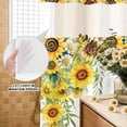 thumbnail image 3 of No Hook Shower Curtain, Spring Sunflowers Shower Curtains for Bathroom with See Through Top Window, Birds Watercolor Botanical Garden Floral Waterproof & Washable Bath Curtain Narrow 54"x78", 3 of 9