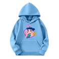 thumbnail image 4 of Moonsky Sudadera con capucha y cordón HUNTRX, estampado de grupo de chicas coreanas, jersey corto, suave y cómodo, top de manga larga para primavera y otoño. Azul 160, 4 of 4