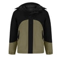 thumbnail image 4 of Lenago Quilted Jackets For Men With Hoods Solid Color Long Sleeve Jackets With High Collar Warm Thermal Coat Casual Winter Autumn Fashion Puffer Padded Outerwear, 4 of 5