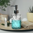 thumbnail image 3 of Glass Soap Dispenser, 350 ml/12 oz, Diamond-Cut Texture Design, BPA-Free, Multi-Purpose Dispenser,Clear, 3 of 8