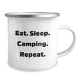 thumbnail image 2 of Cute Camping Gifts for Men Women Friends Family - Eat. Sleep. Camping. Repeat. - Stainless Steel Enamel Camping Mug for Christmas, 2 of 4