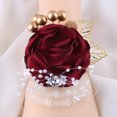 thumbnail image 2 of CSChome Wrist Flower For Wedding Faux Pearl Wrist Flower Adjustable Stunning Wedding Accessory Fade less Beautiful Wrist Flower Wedding Supply (Set of 1), 2 of 7