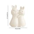 thumbnail image 2 of Cheapark Easter Hugging Bunny Ceramic Figurine 2026 Easter Home Desktop Decor Lovely Festive Animal Ornament, 2 of 7