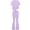 0##Purple297, variant on Kiijoy Girls Outfits Casual Solid Short Sleeve T-Shirt Flare Pants Set, 2-Piece, Size 7-12