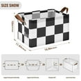 thumbnail image 3 of Ryvnso White and Black Checkered Grid Art Pattern Storage Bins Large Basket Foldable Cube Toys Organizer with Handles 2 PCs, 3 of 8