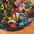 thumbnail image 2 of Falda para árbol de Navidad de Pikachu, suave y divertida, decoración navideña de granja con cuello para árbol de Navidad de 36", 2 of 4