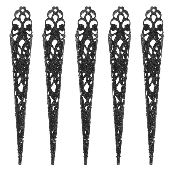5 piezas de garras florales para uñas, joyería para Halloween y cosplay