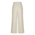 thumbnail image 5 of BLOCLOALO Baggy Pants Flowy Pants Work Pants Women High Waisted Wide Leg Trousers Work Outfits Loose Pants Lounge Pants Comfortable Pants Beige L, 5 of 6