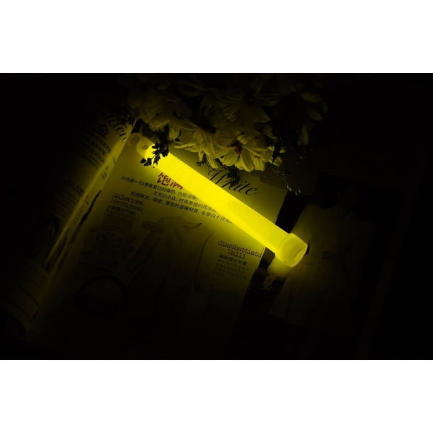 Barra fluorescente de 6 pulgadas, barra de emergencia de iluminación nocturna de 6 pulgadas con gancho, juguete luminoso para acampar al aire libre de 15 * 150 mm para obtener ayuda