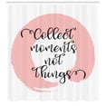 thumbnail image 3 of Saying Shower Curtain, Round and Bold Brushstroke with Cursive Swift Handwritten Typography, Fabric Bathroom Set with Hooks, 69W X 84L Inches Extra Long, Rose Charcoal Grey White, by Ambesonne, 3 of 3