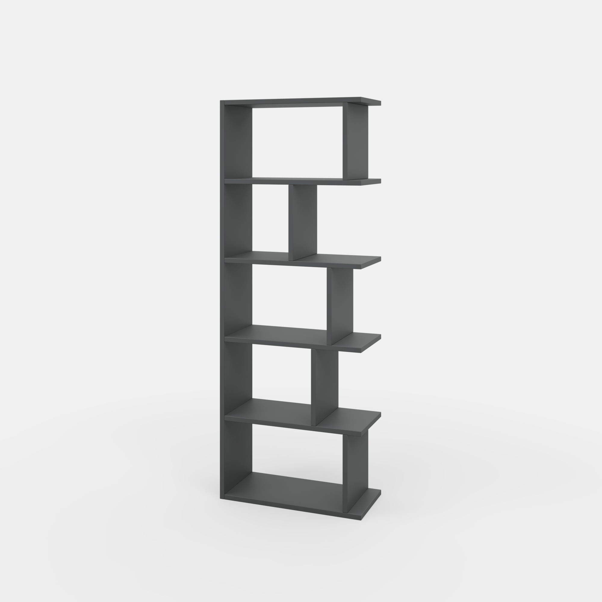 Ada Home Decor Bayside Multiple Tier Open Shelf Modern Bookcase, Anthracite