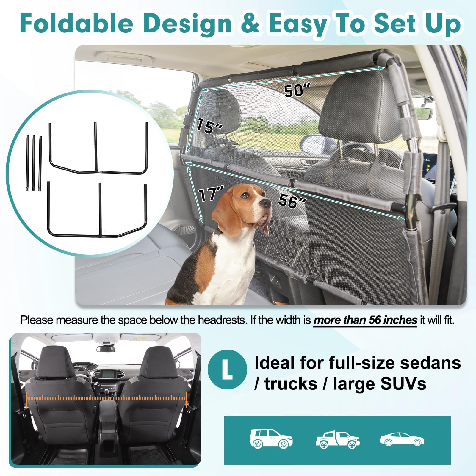 Front seat dog guard online