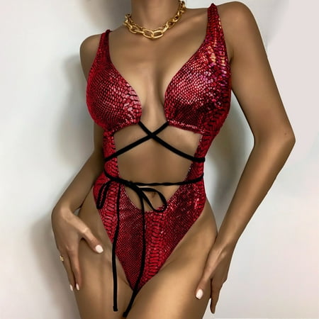 Qepwscx One Piece Swimsuit Women Women s Lady Women Splicing Push-Up Bra Bikini Beach Set Swimsuit Swimwear Clearance