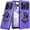 Purple, variant on PT for BLU View Speed Ultra 5G B1660V Robotic Ring Kickstand Hybrid Phone Case Cover - Red